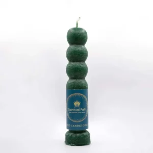 Επτάκομπο πράσινο κερί για προσέλκυση χρήματος και αφθονίας